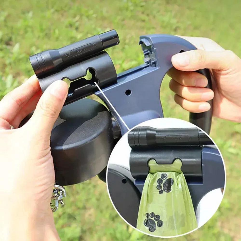 TwinDog 360° Reflective Retractable Leash